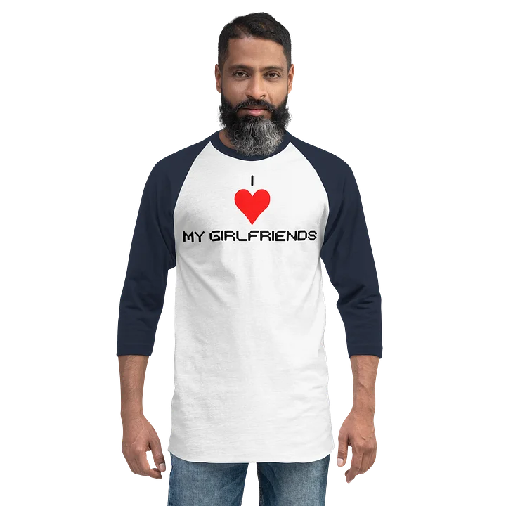 I Love My Girlfriends Long Sleeve Raglan Shirt (Light) product image (17)