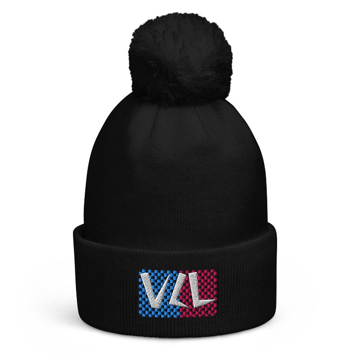 VLL Checkered Pom-Pom Beanie product image (1)