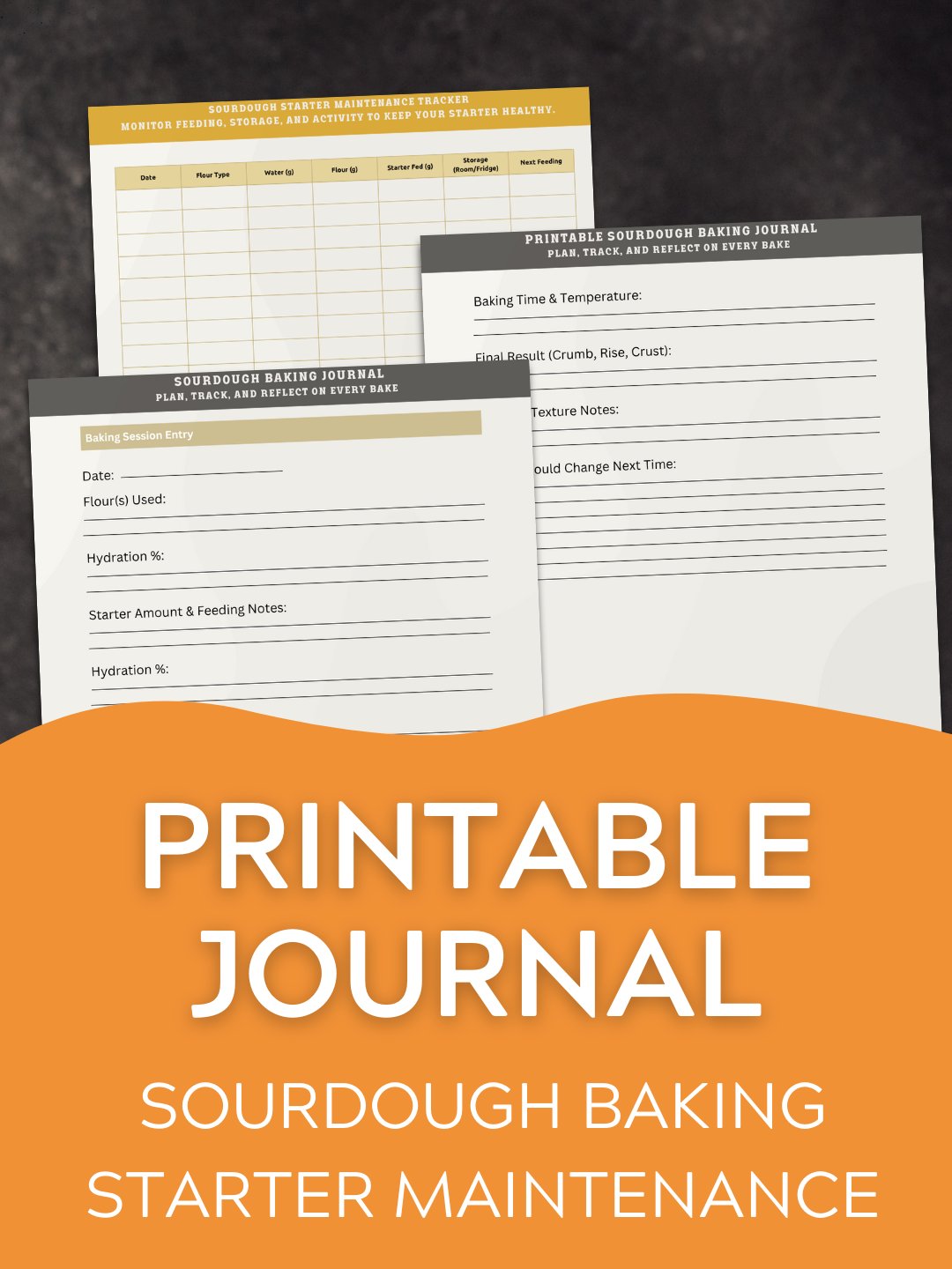 Printable Sourdough Baking Journal & Printable Starter Maintenance Journal - BreadXBaker product image (1)
