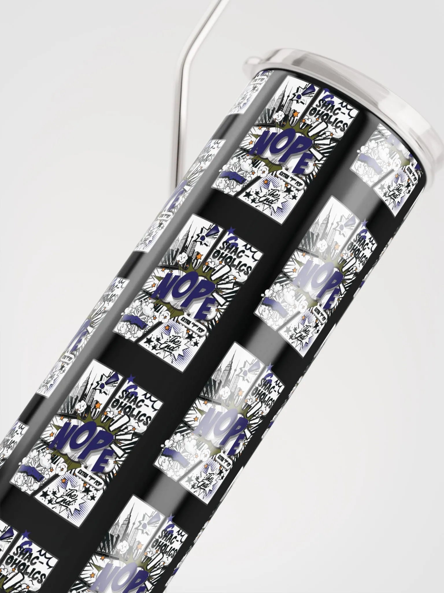 Shac-oholics Comic Blast Tumbler - Dark Blue 
