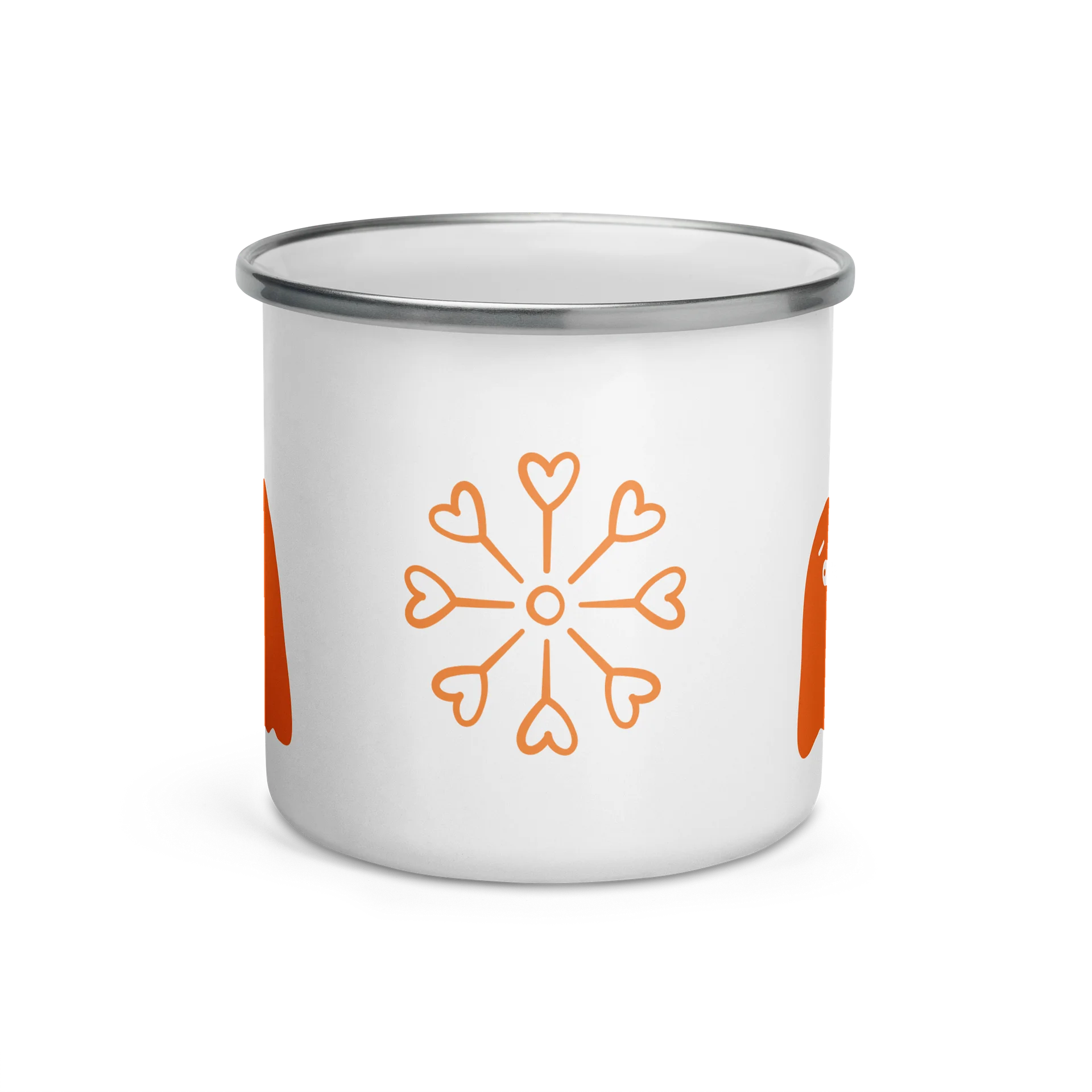 Orange Celestial Pattern Enamel Mug product image (2)