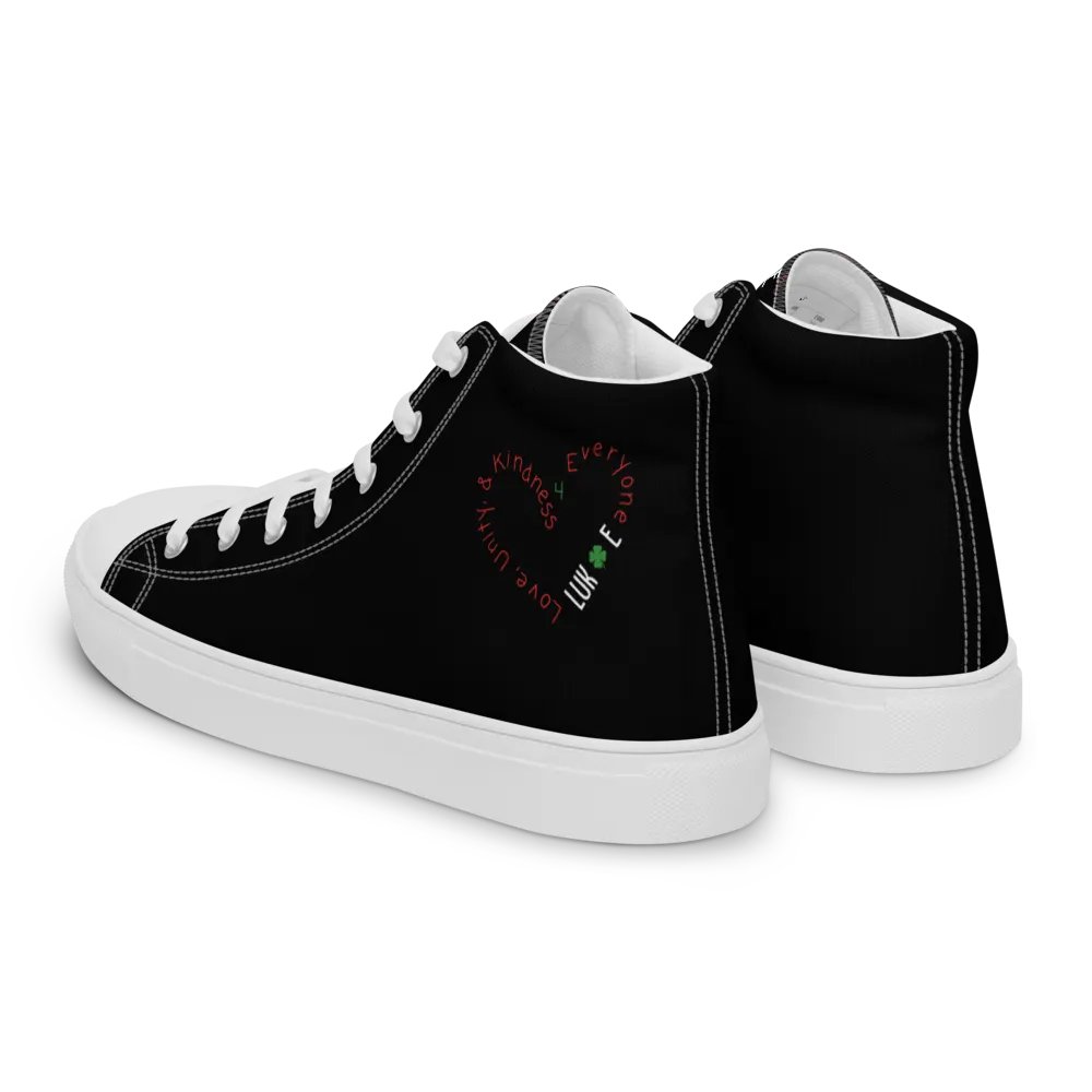 Kindness 4 Everyone High Top Canvas Shoes product image (6)