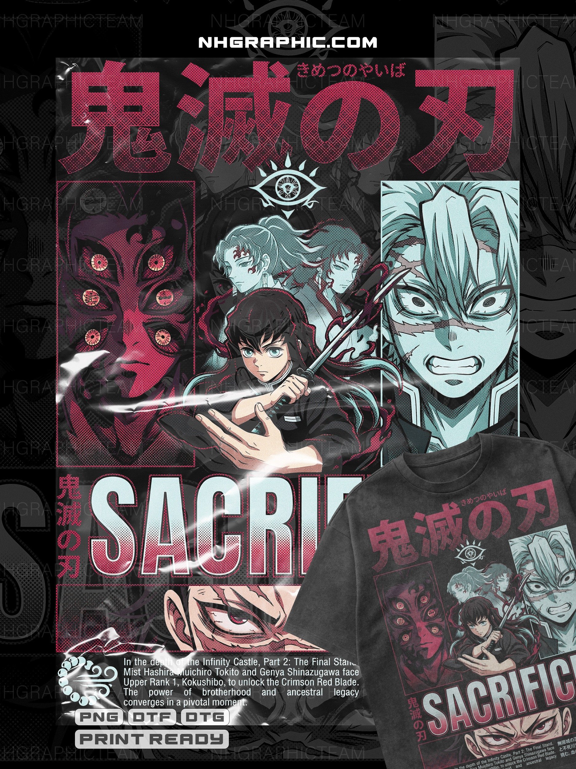 18 Legendary Demon Slayer Halftone Shirt PNGs product image (10)