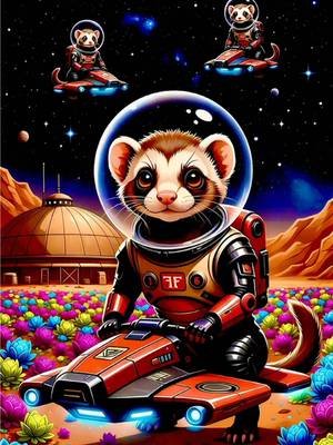 Davey the Cyborg Ferret: Music Video 3 #ferret #cartoon #robot #mars #musicvideo