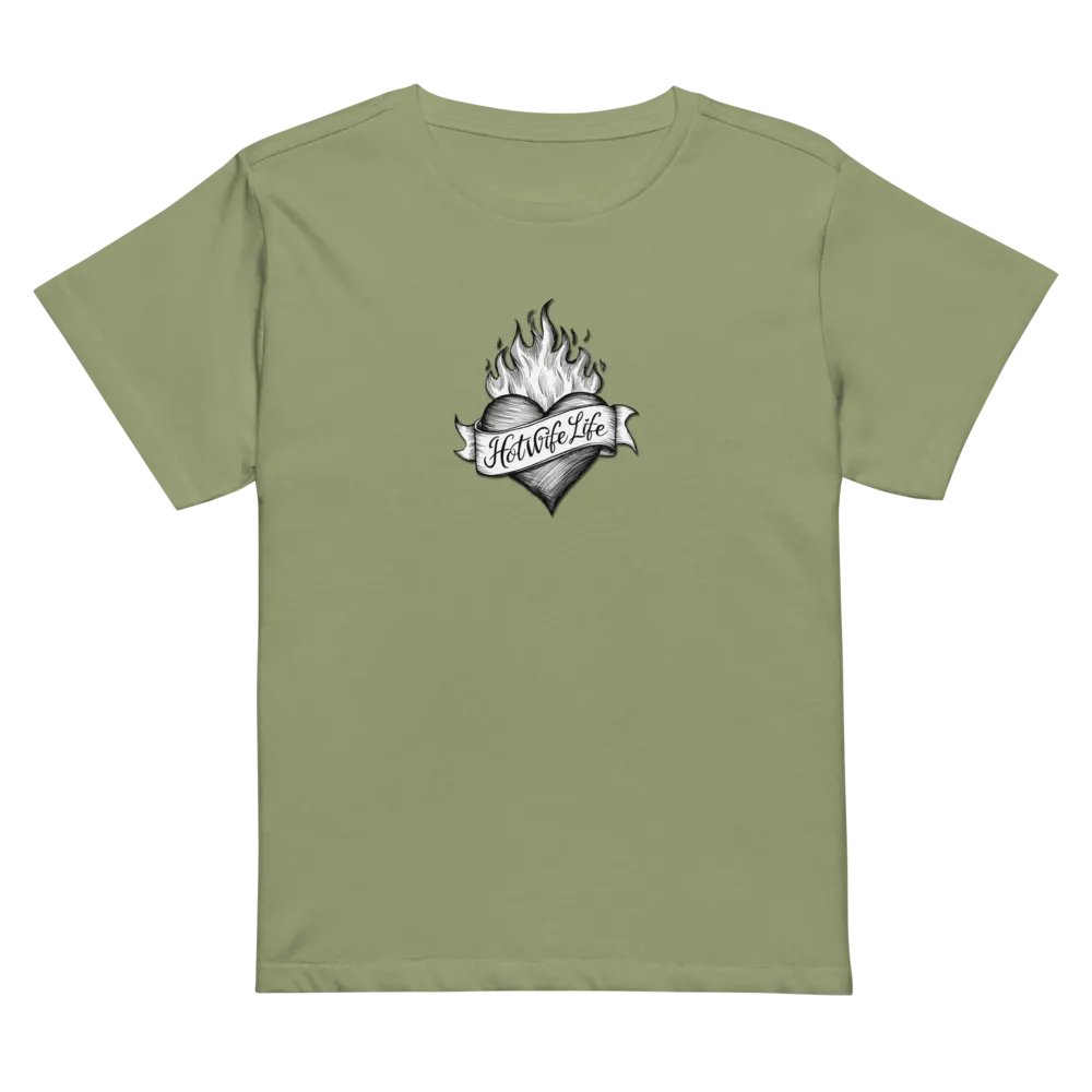 Hotwife Life Heart with banner high wasted women's T-shirt product image (47)