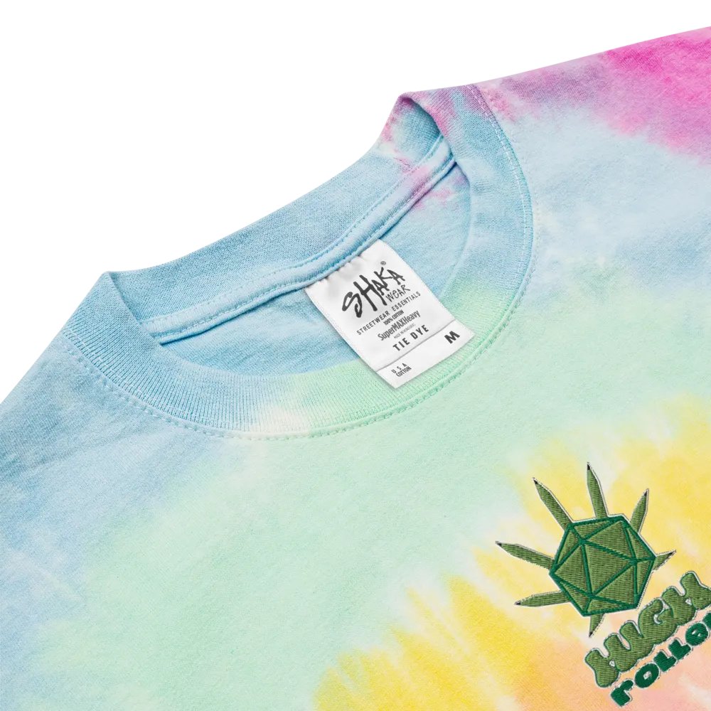 High Roller TTRPG Embroidered Tie-Dye Tee product image (3)