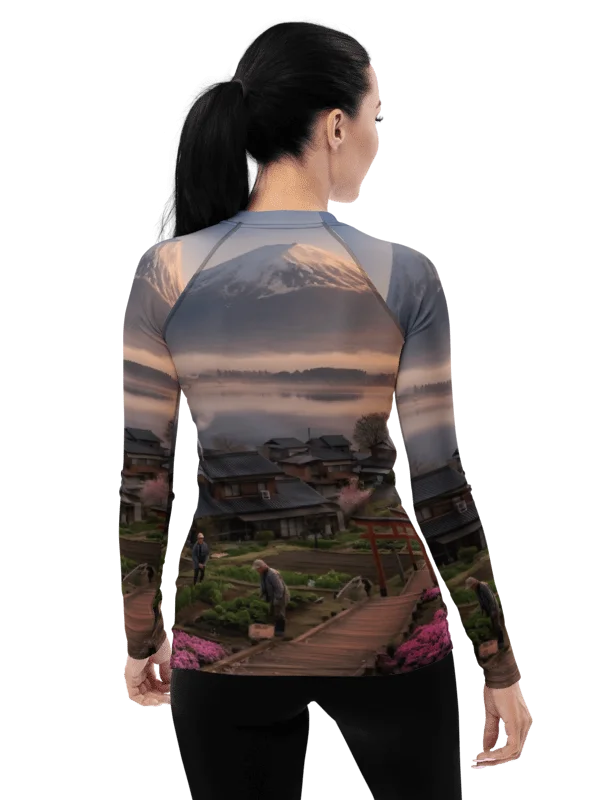 Women's Mount Fuji Long Sleeve Rash Guard | UPF 50+ Sun Protection product image (10)