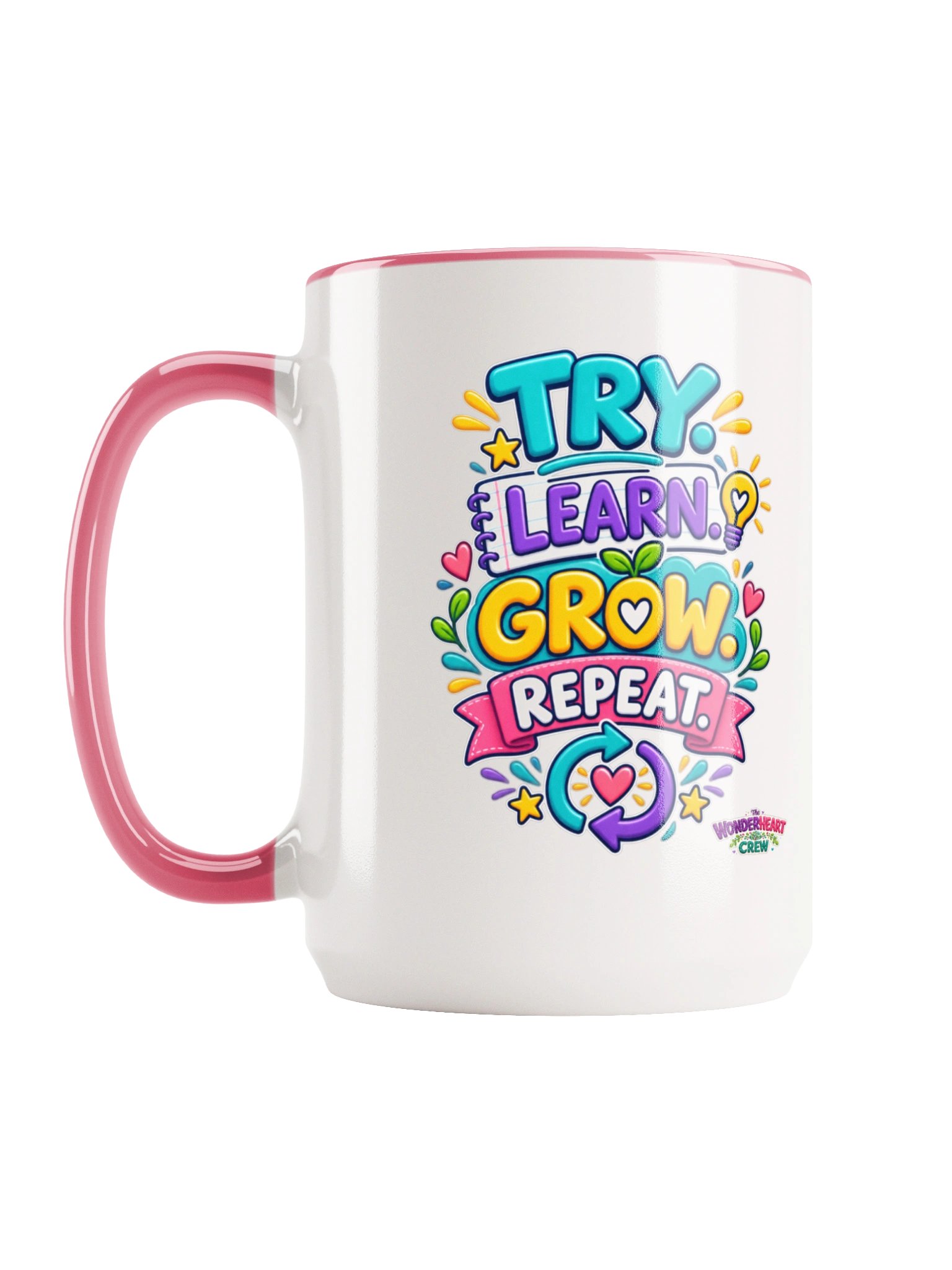 15 oz. Inspirational Mug - Try. Learn. Grow. Repeat product image (2)