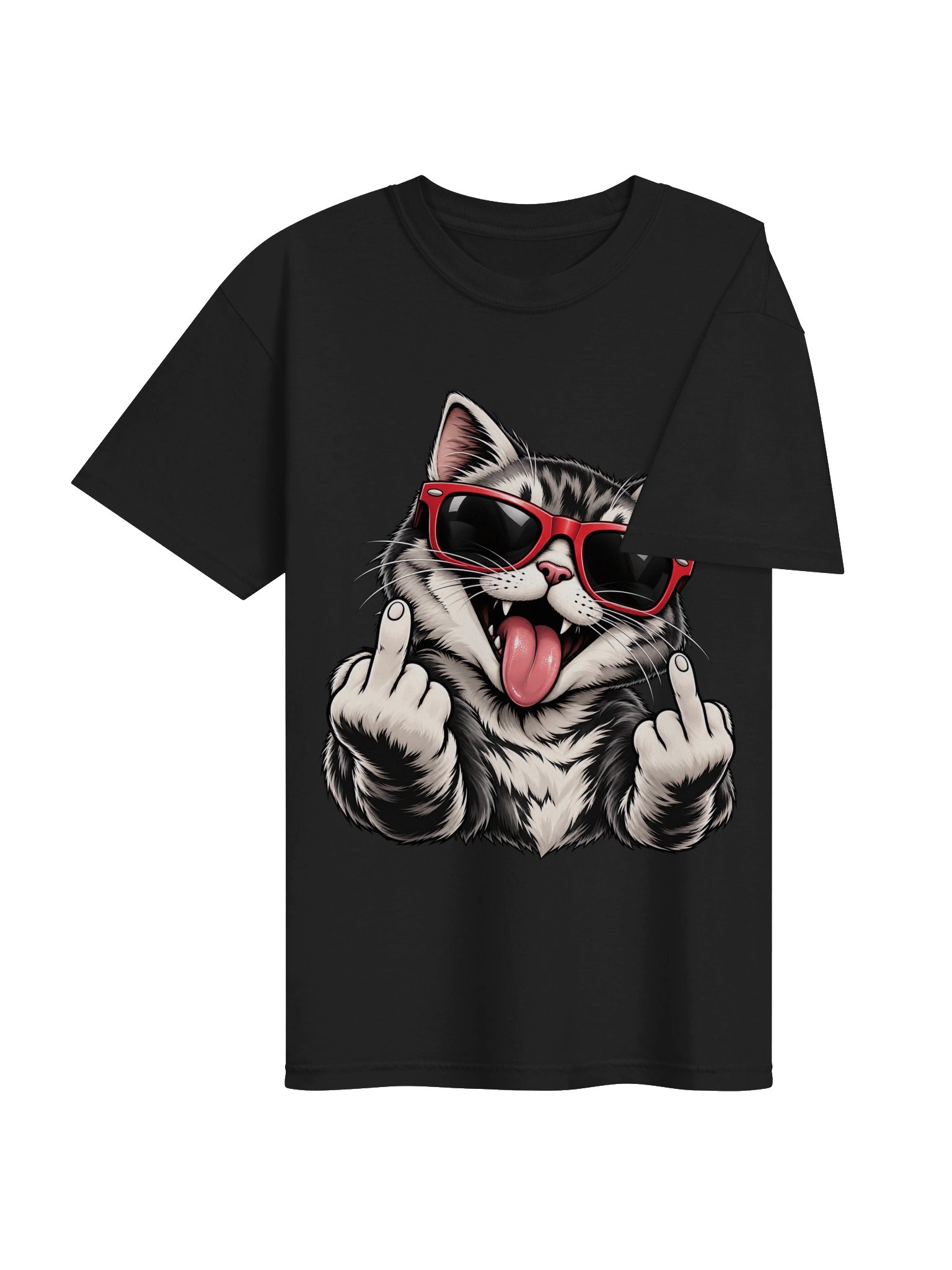 Zero Fluffs Given — Rebel Cat T-Shirt product image (51)
