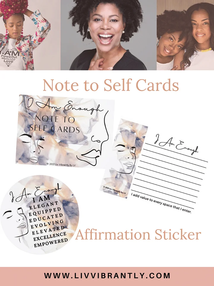 I Am Enough Note To Self Cards product image (1)