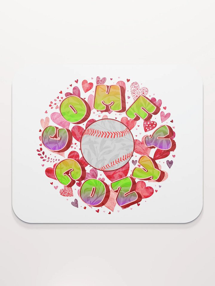 Comfy Cozy Baseball Playful Heartfelt Mouse Pad product image (1)