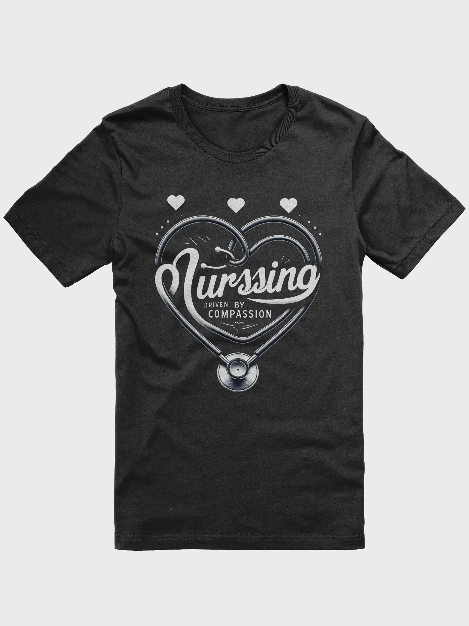 Stethoscope Heart: Nursing Heartbeat Tee product image (3)
