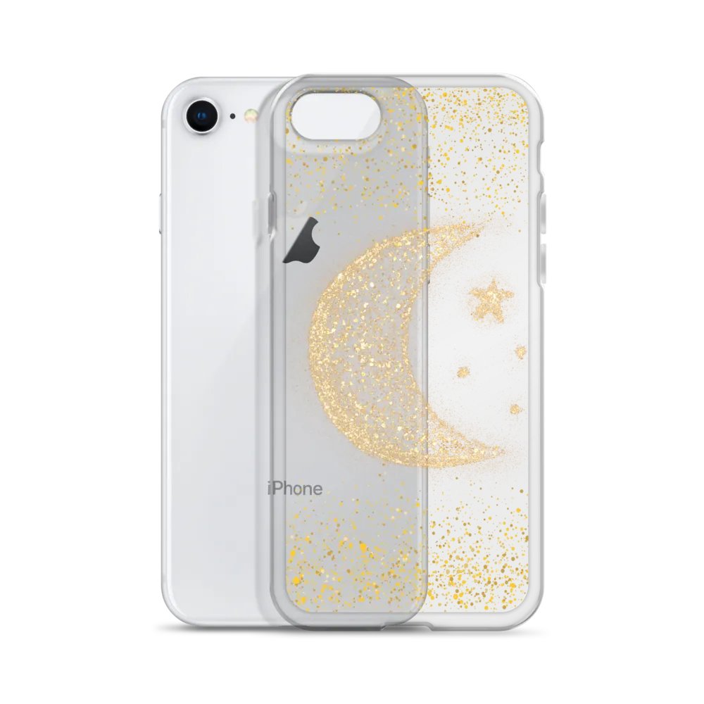 Golden Glitter Crescent iPhone Case product image (2)