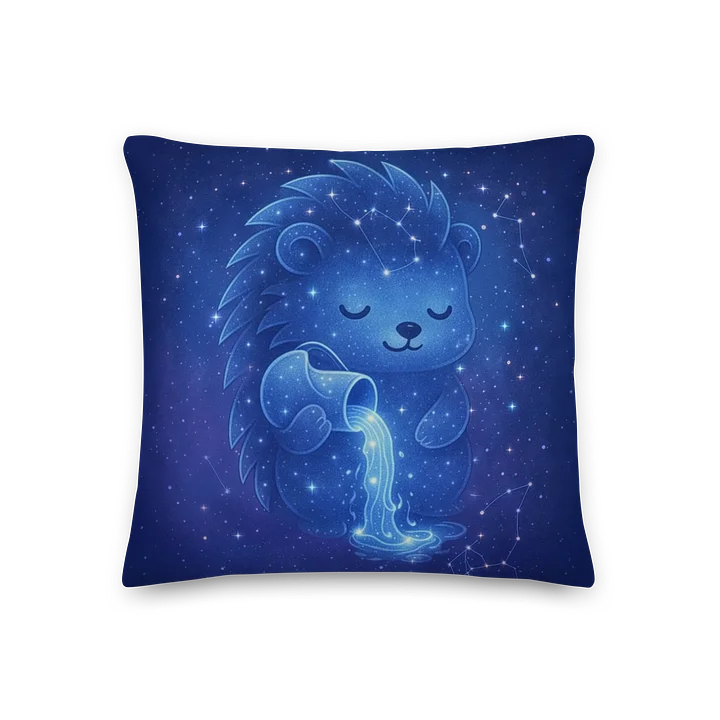 Zodiac hedgie Aquarius pillow product image (1)