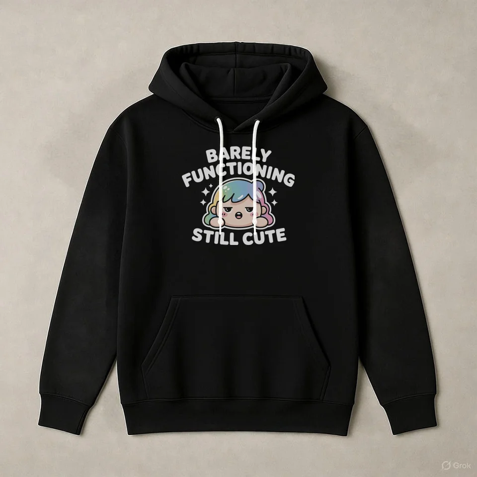 Barely Functional, Still Cute Comfy Hoodie product image (1)