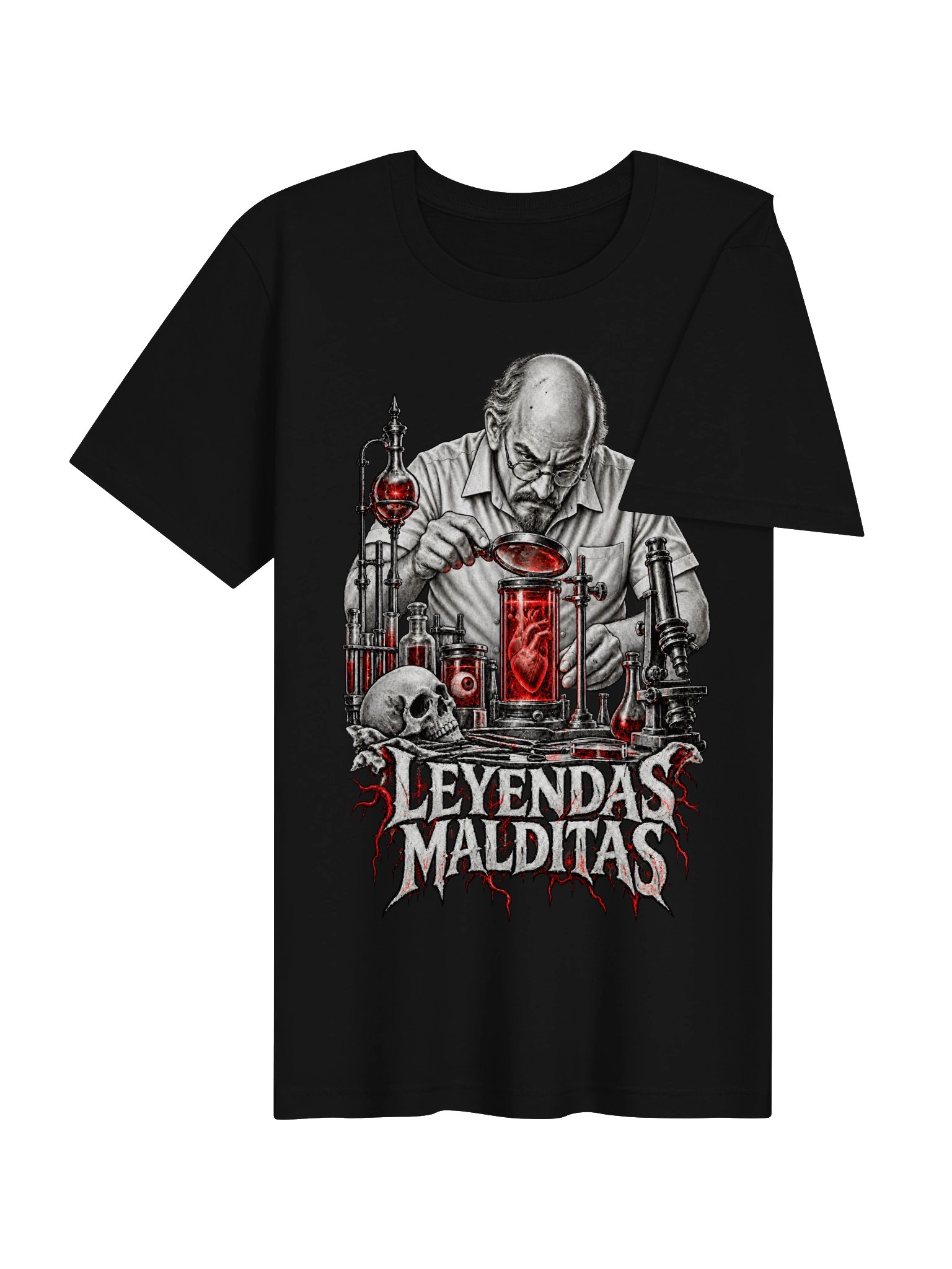 El Inspector del Corazón Maldito – Mad Scientist Horror Shirt | Leyendas Malditas product image (4)