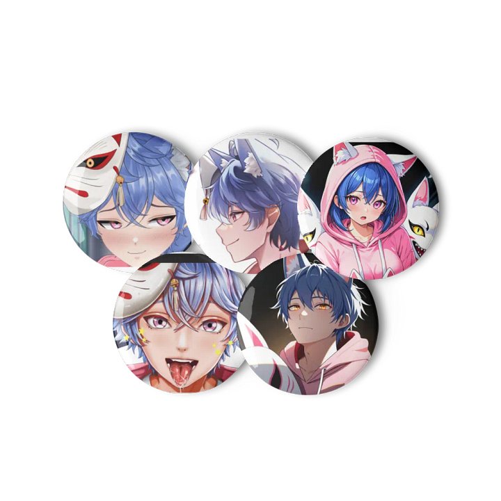 Badmammy 🐾🍥 Neko Vtuber pin set product image (3)