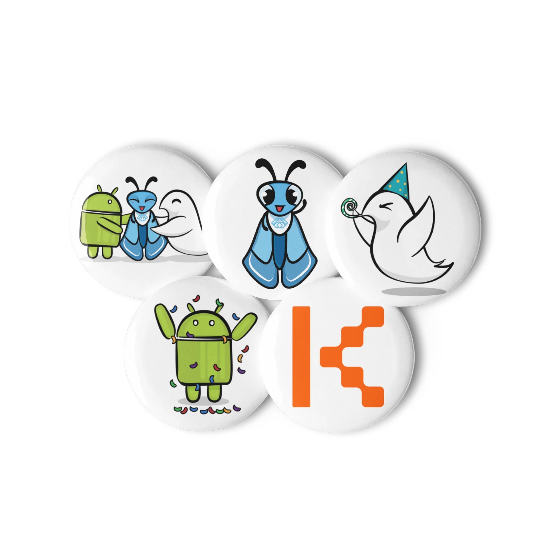 Retro Mascot Pin Badges product image (2)