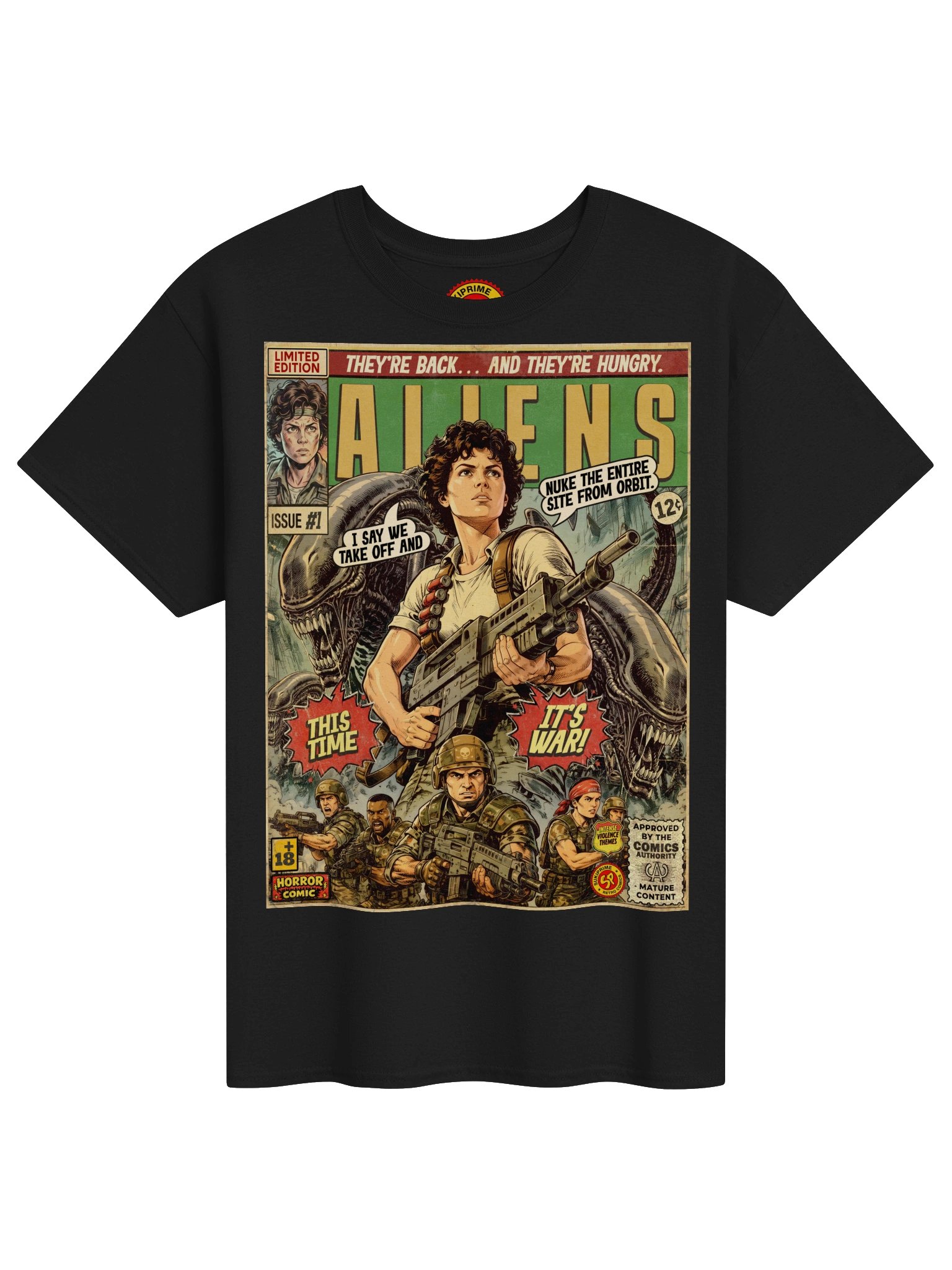 Aliens Movie Comic Art T-Shirt product image (1)