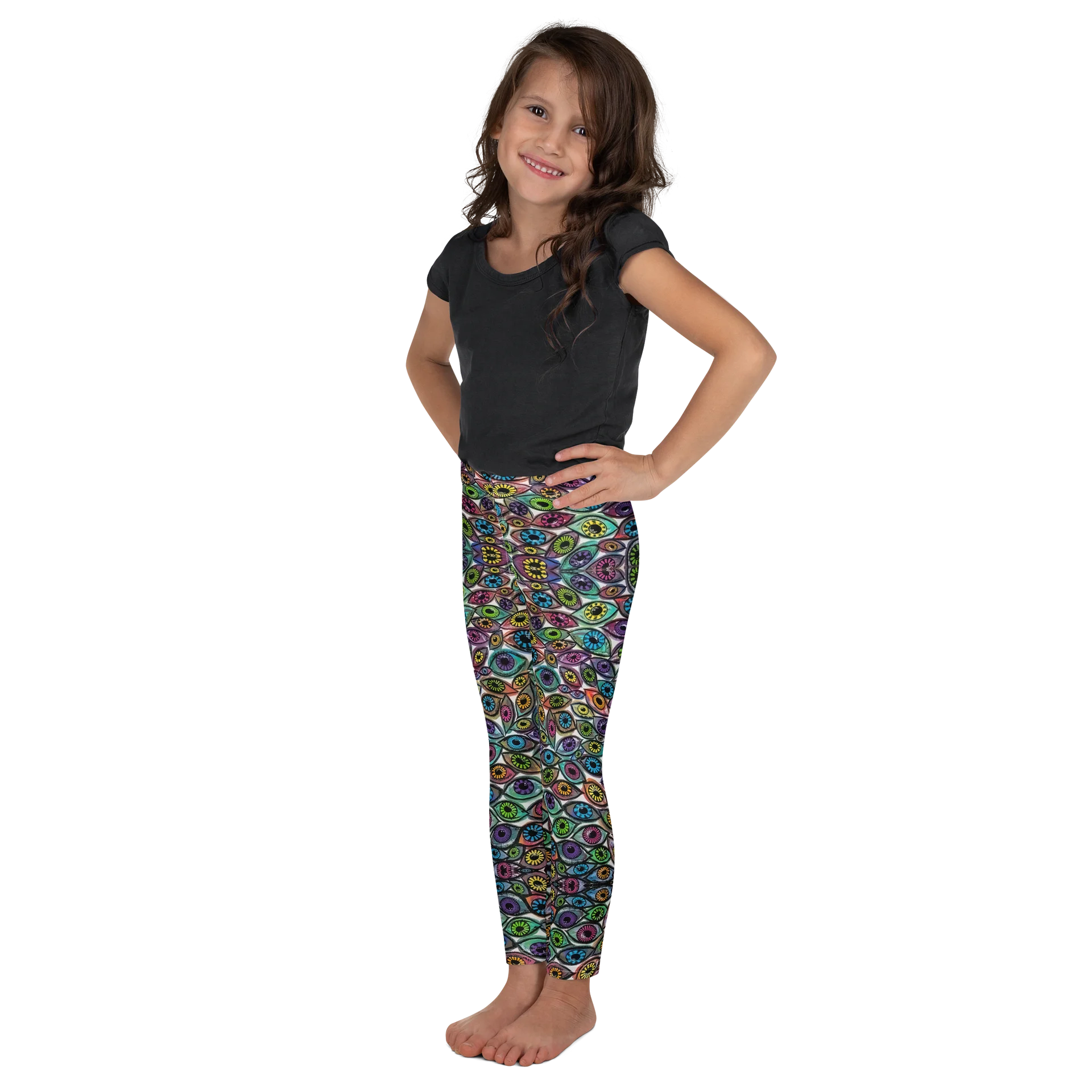 Kids Colorful Eyes All Over Print Leggings | Eye See You Too product image (4)