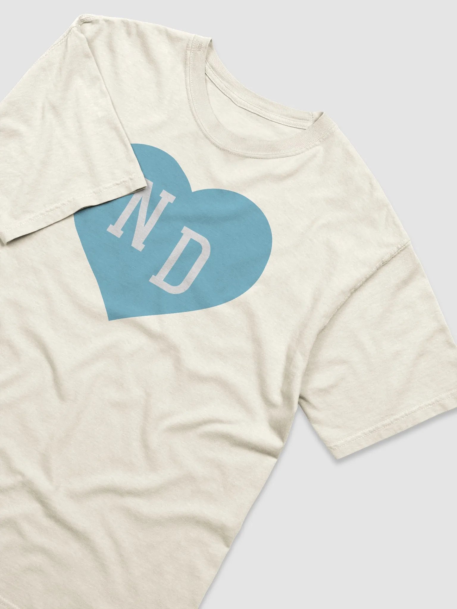 ND Heart Blue Heavyweight Unisex T-shirt product image (4)