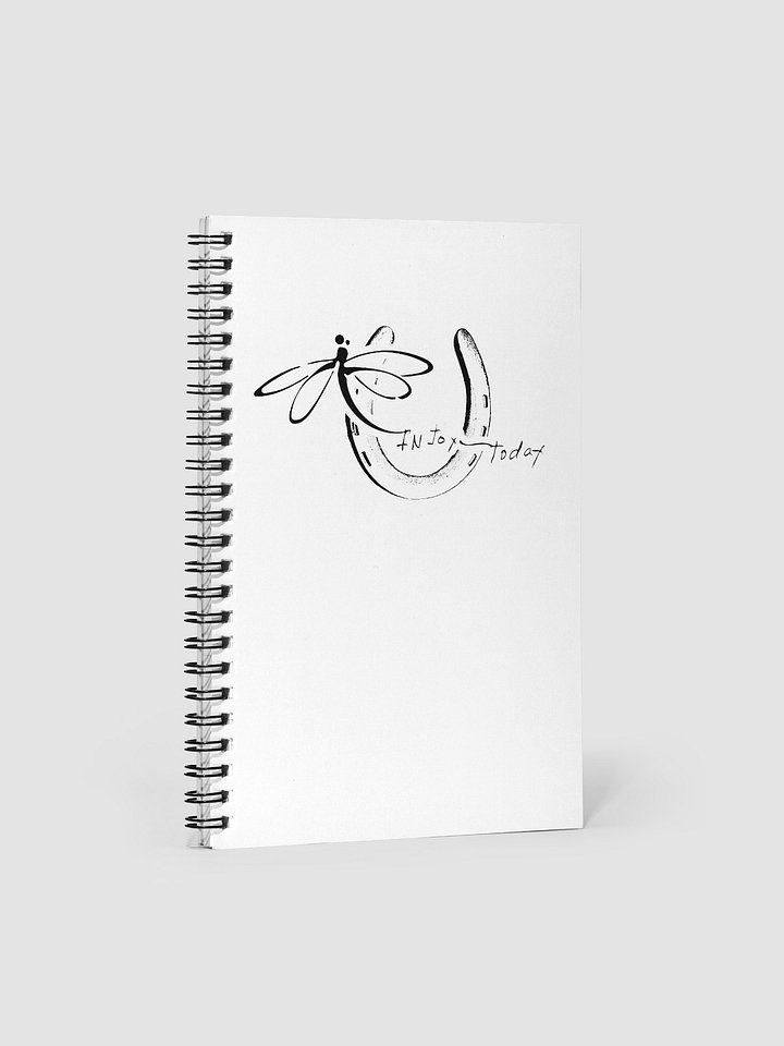 InJoy Today Dotted Spiral Notebook (Dragonfly + Horseshoe Logo, Soft-Touch Cover) product image (1)