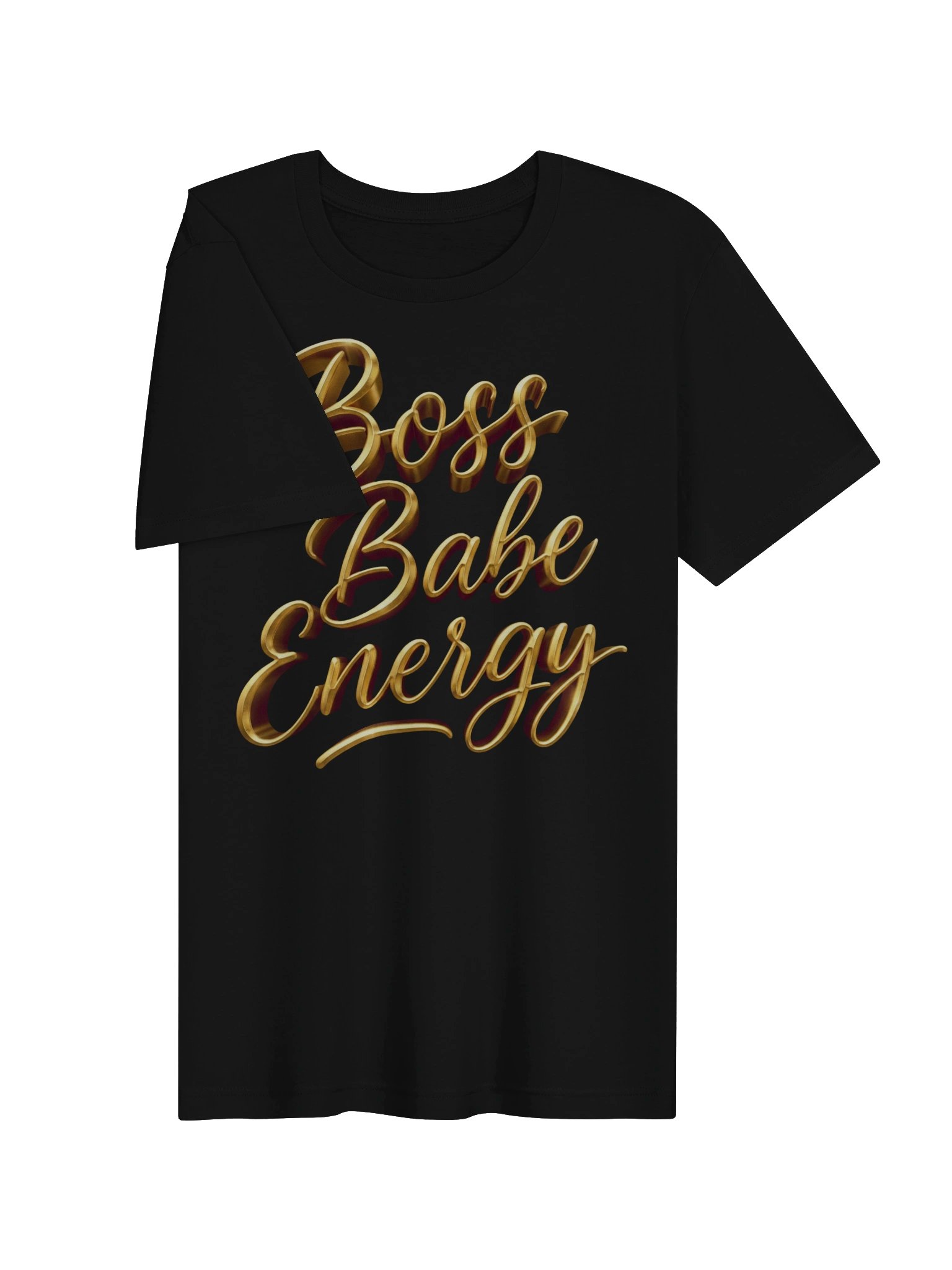 Boss Babe Energy Tee – Gold Script product image (3)