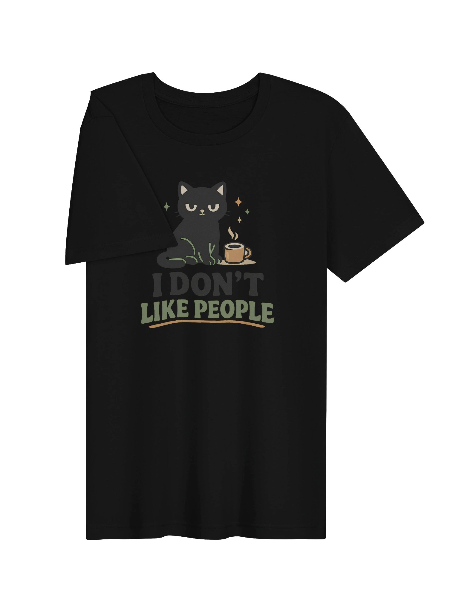 I Don’t Like People Cat Graphic Tee, Funny Silly Shirt for Introverts, Cute Couple Shirt Idea product image (103)