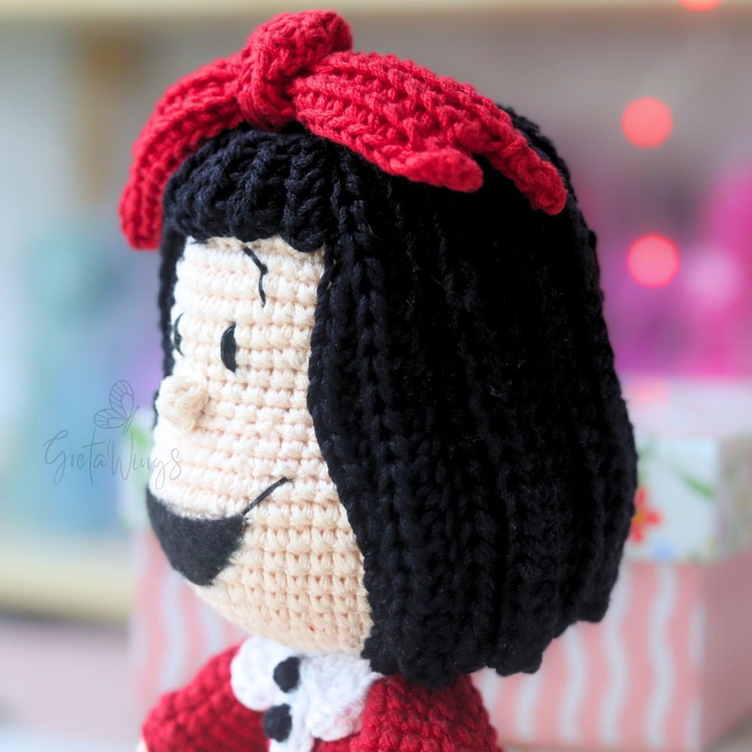 Mafalda tejida a crochet! Un patrón de amigurumi que te encantará. (Descarga digital) product image (3)