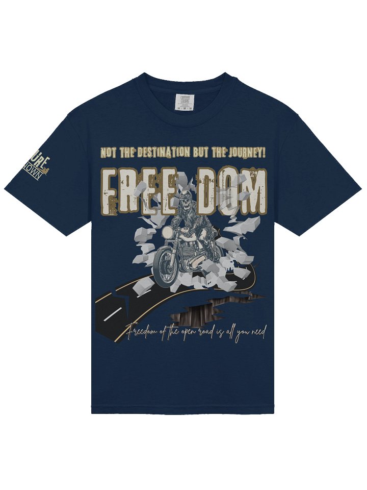 FREEDOM Adventure Graphic T-Shirt – Biker Journey Unisex Comfort Colors product image (2)
