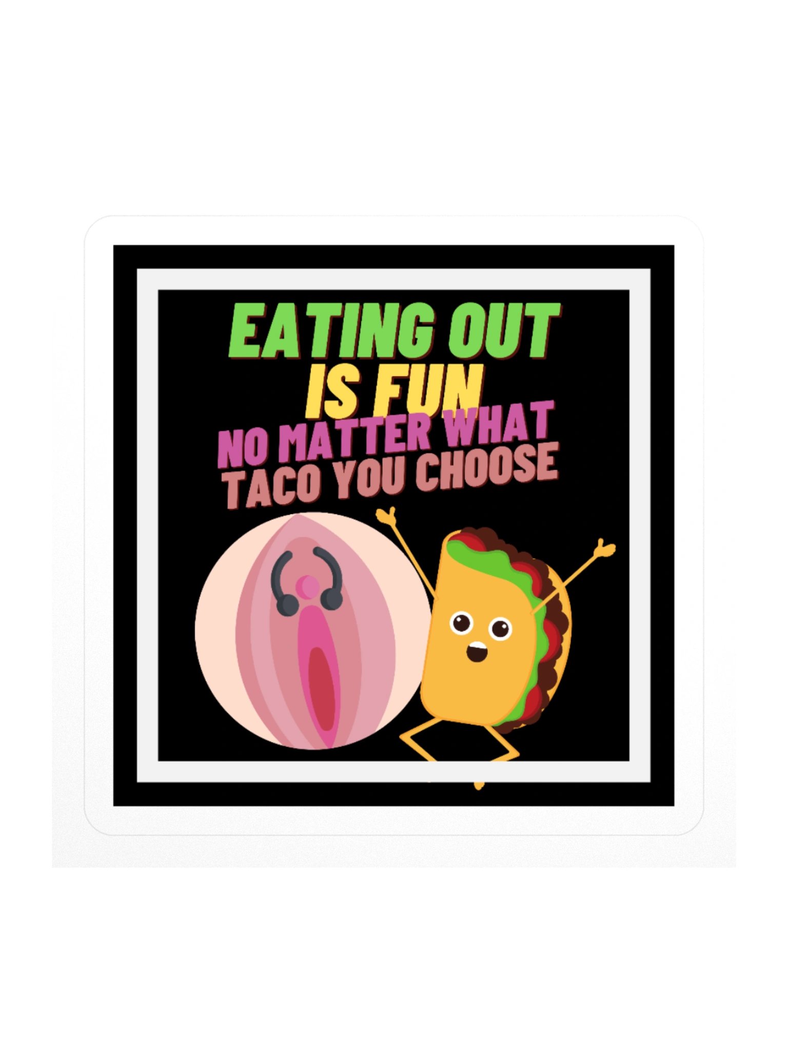 Eating Out Is Fun Square Sticker product image (1)
