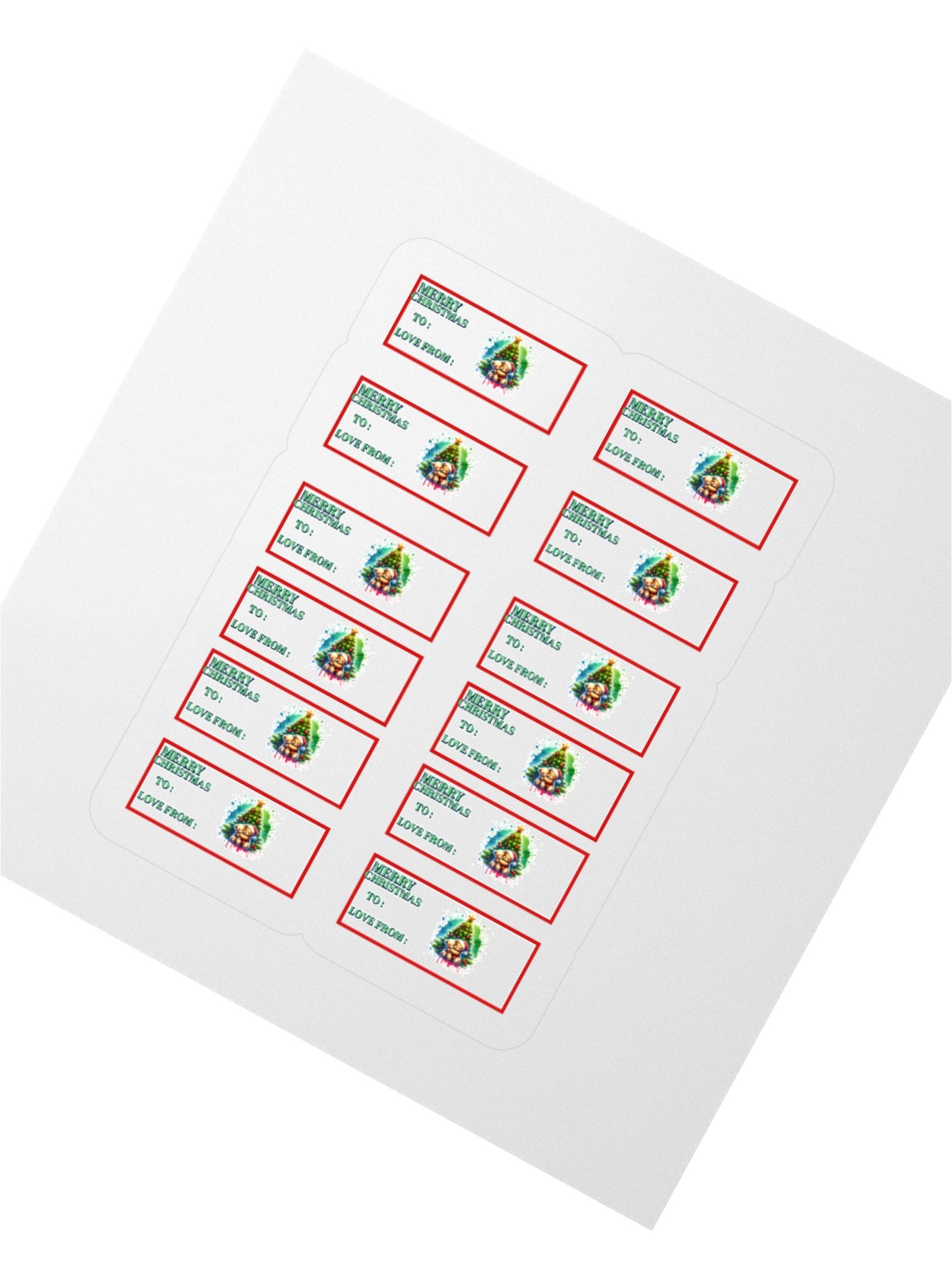 Festive Teddy Bear Christmas Stickers Set product image (5)