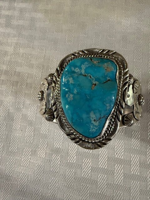 Heirloom Dry Creek Turquoise "Thunderbird" Masterpiece Cuff product image (1)