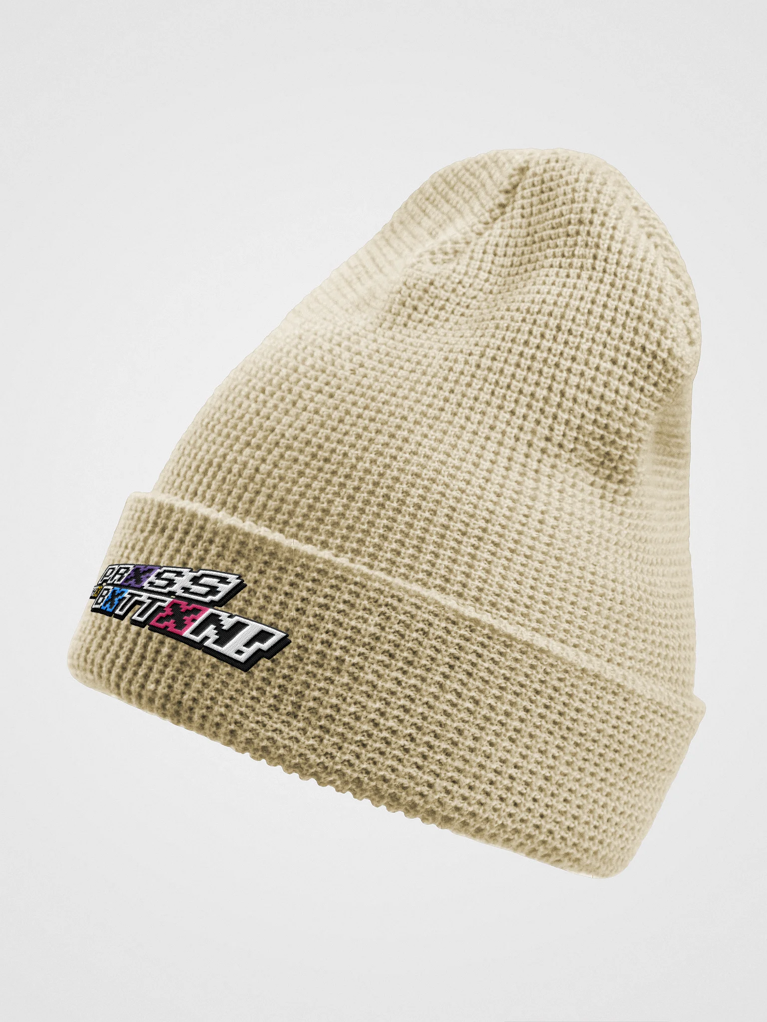 Prxss Thx Bxttxn! Logo Waffle Beanie product image (3)