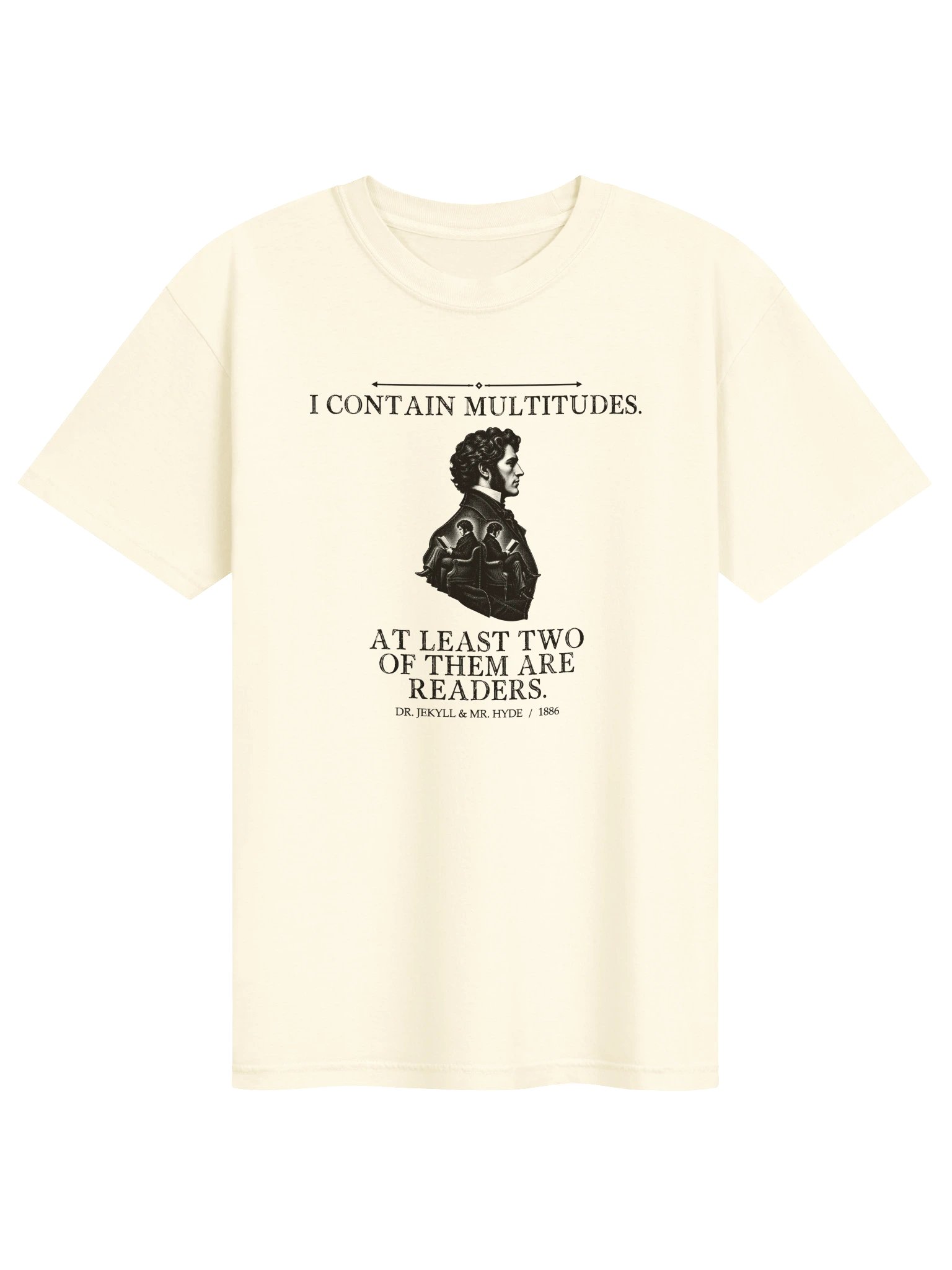 Multitudes Two Readers -- The Strange Case of Dr Jekyll and Mr Hyde Tee (Light) product image (1)