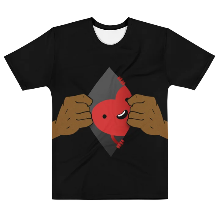 Open Heart (black shirt / dark brown skin tone) product image (1)