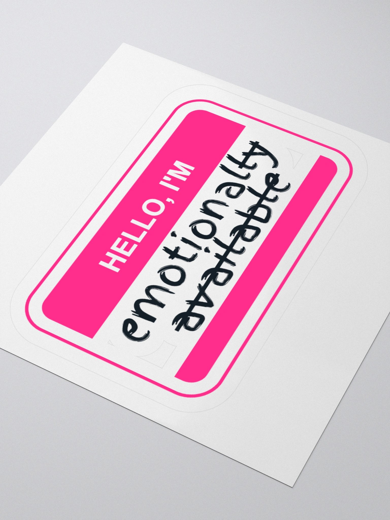 "Hello, I'm Emotional" Sticky product image (5)