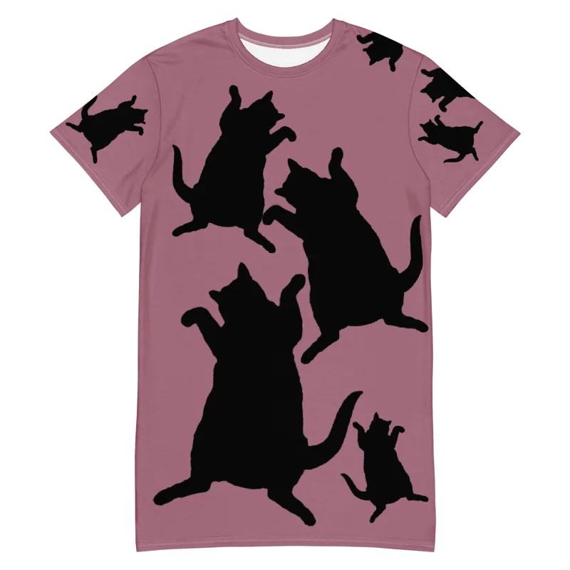 Childless Cat Ladies Run This Country T-Shirt Dress Mauve product image (5)