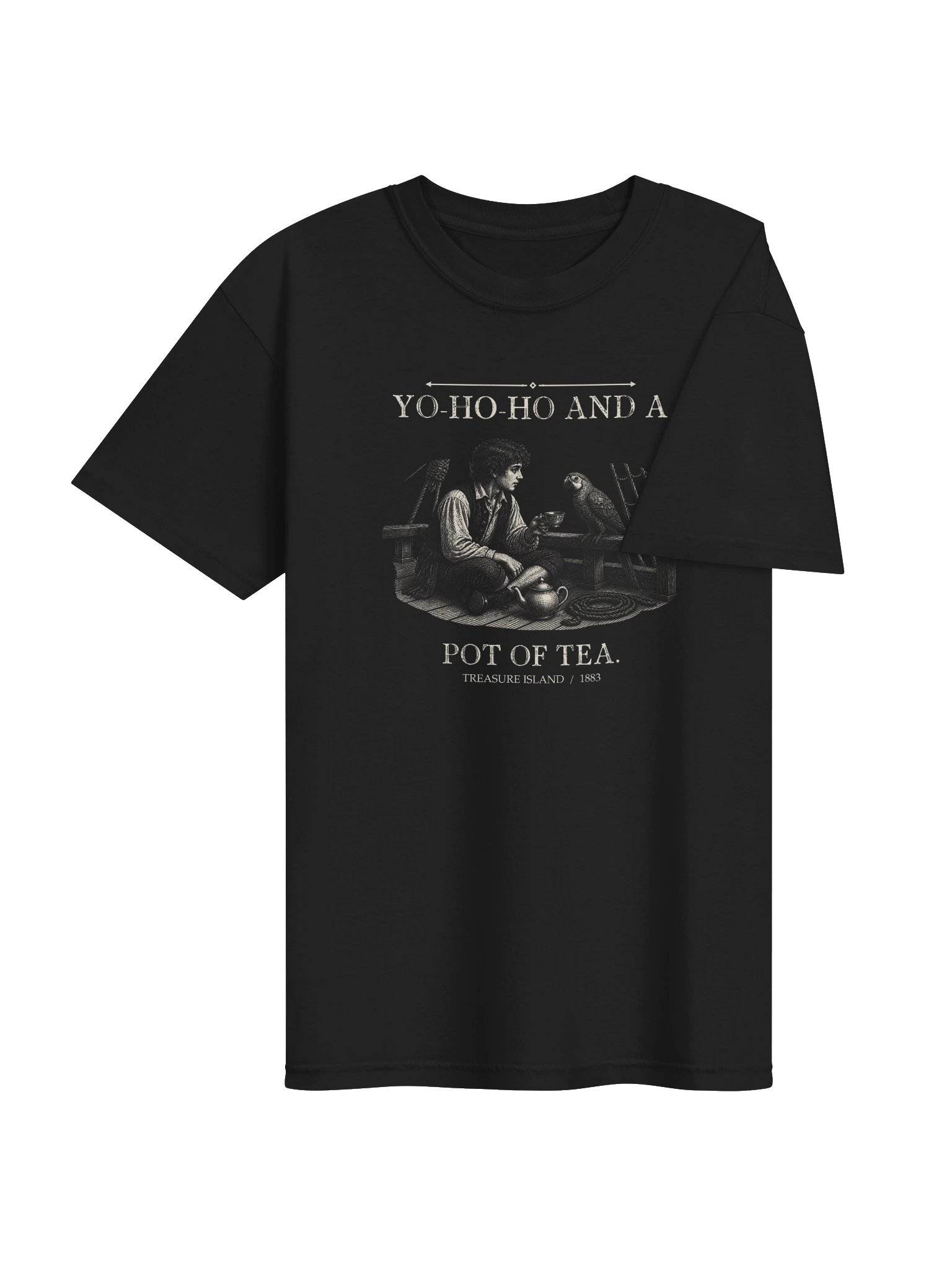Yo Ho Ho Pot Tea -- Treasure Island Tee (Dark) product image (19)