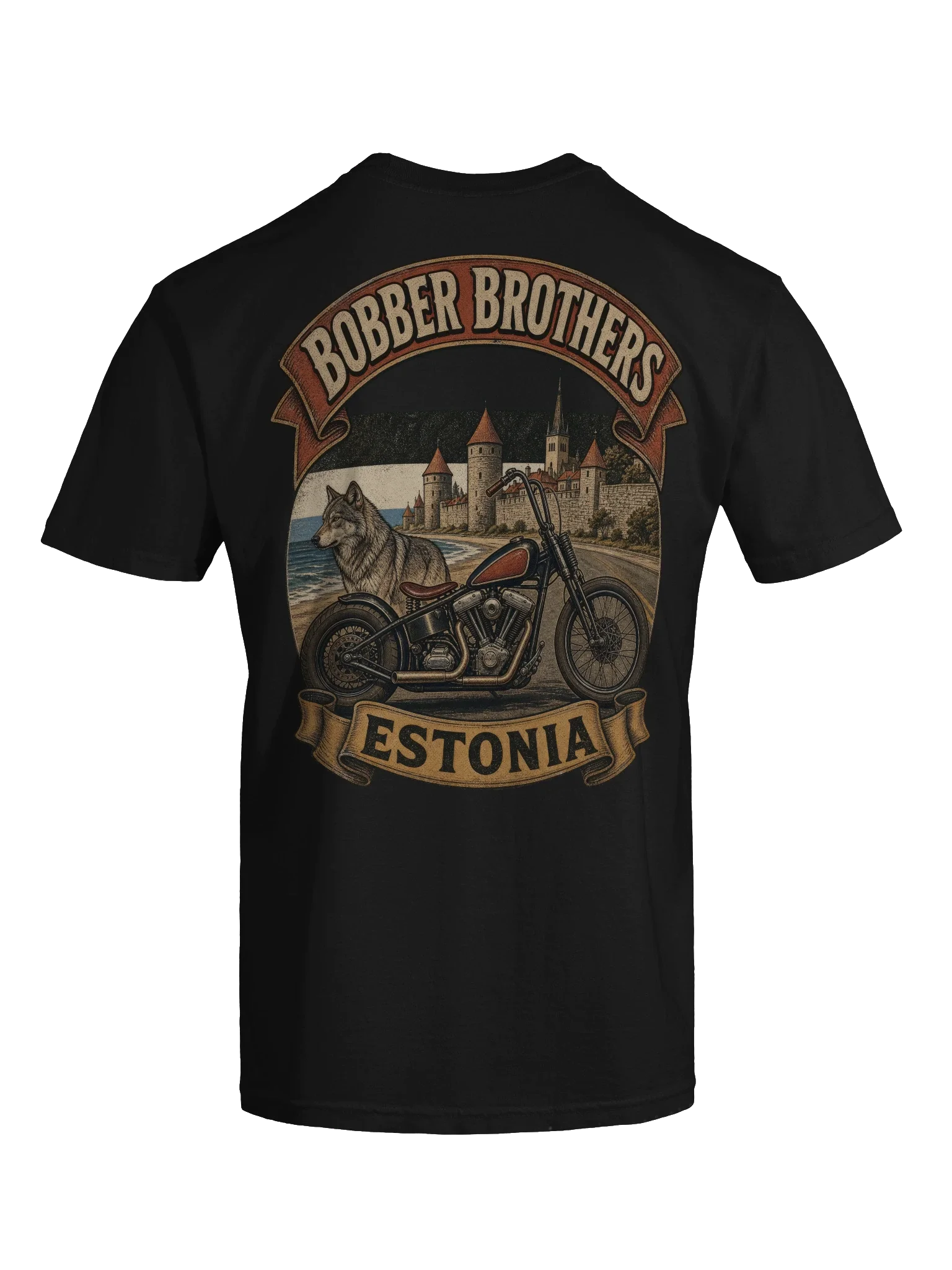 Estonia motorcycle t-shirt design by Bobber Brothers