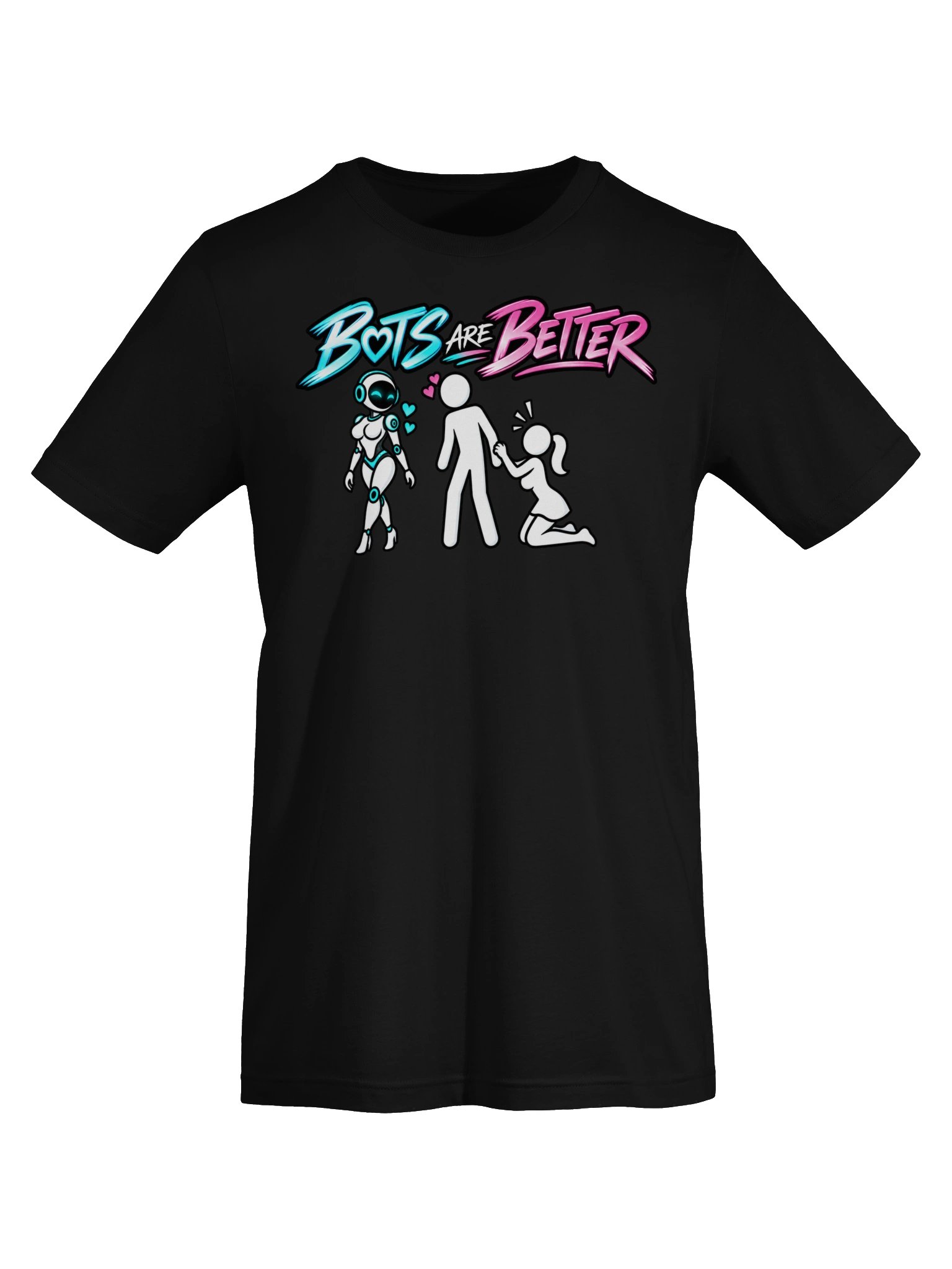 BOTS ARE BETTER — Man + Female Bot Tee product image (4)