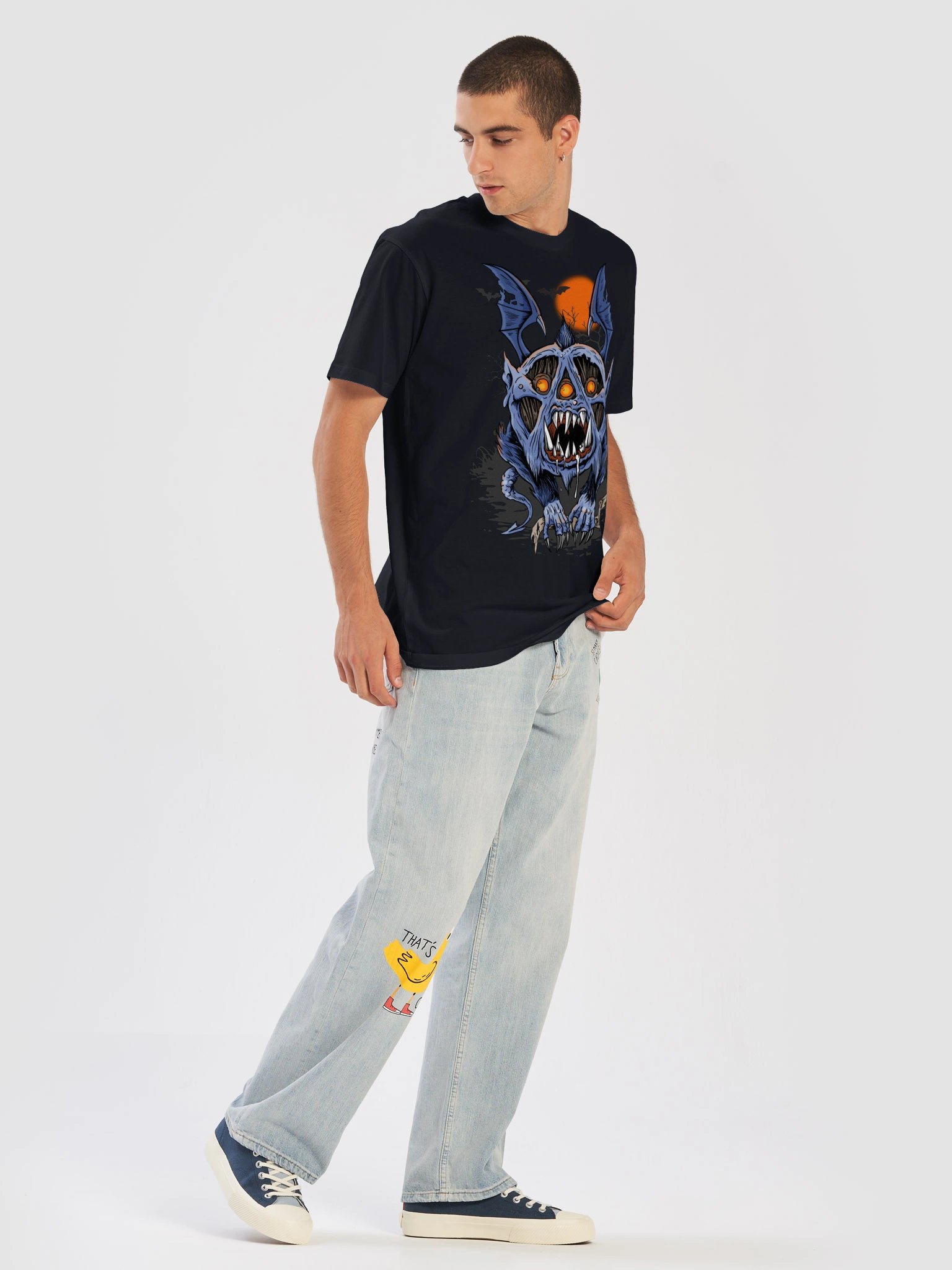Three Eyed Night Tee (Navy) product image (5)