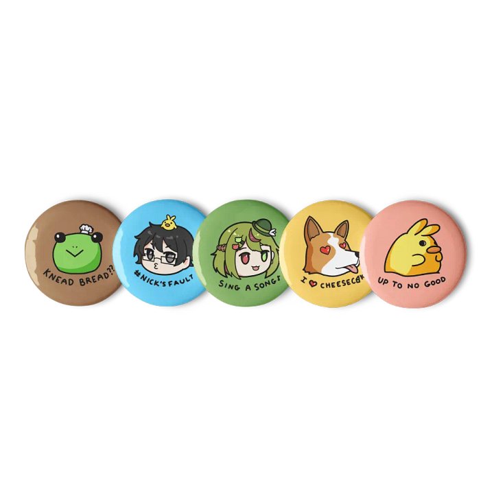 Frog-CU Chibi Button Set product image (1)