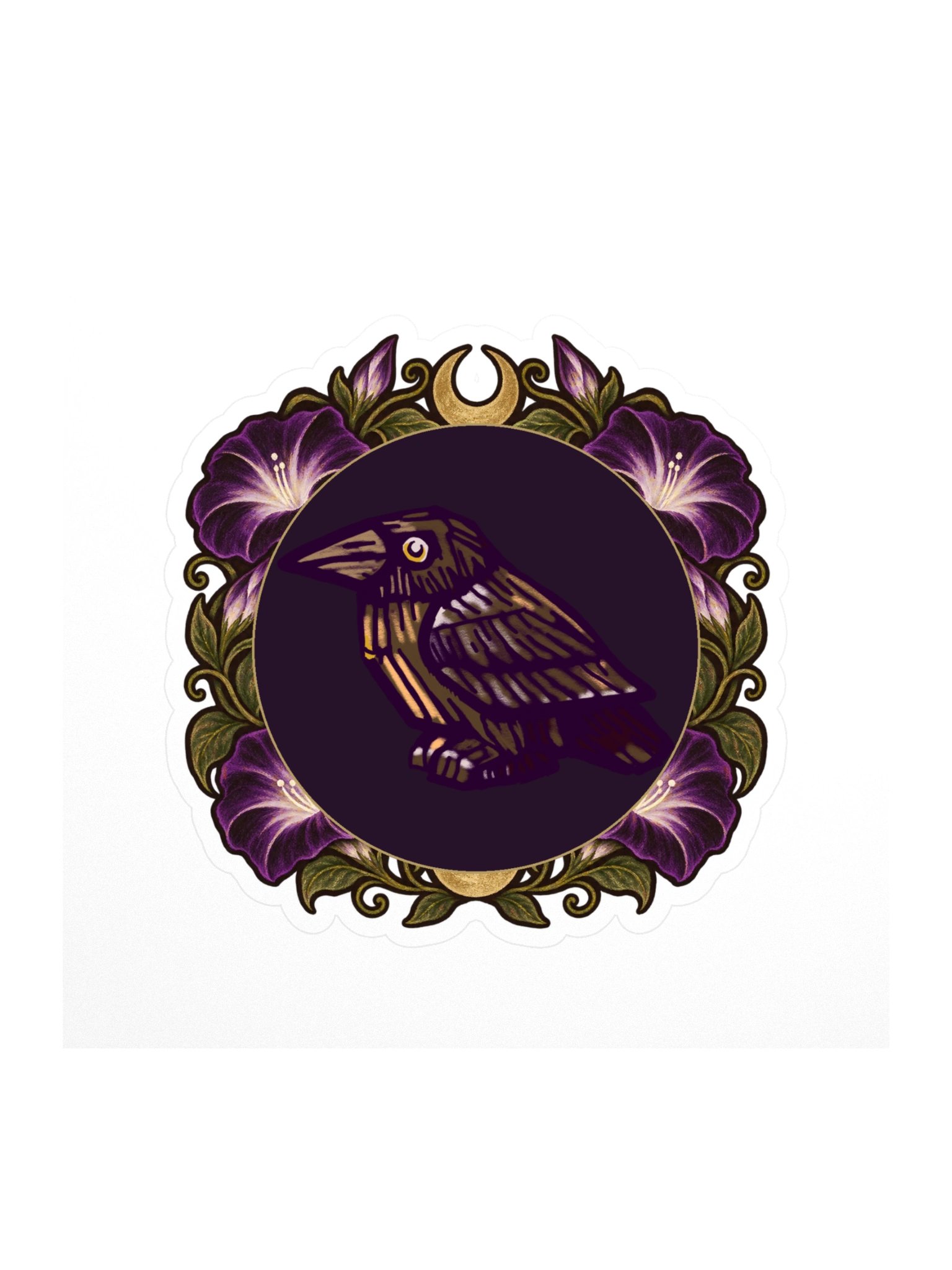 Mystic Raven Emblem Kiss Cut Sticker product image (1)