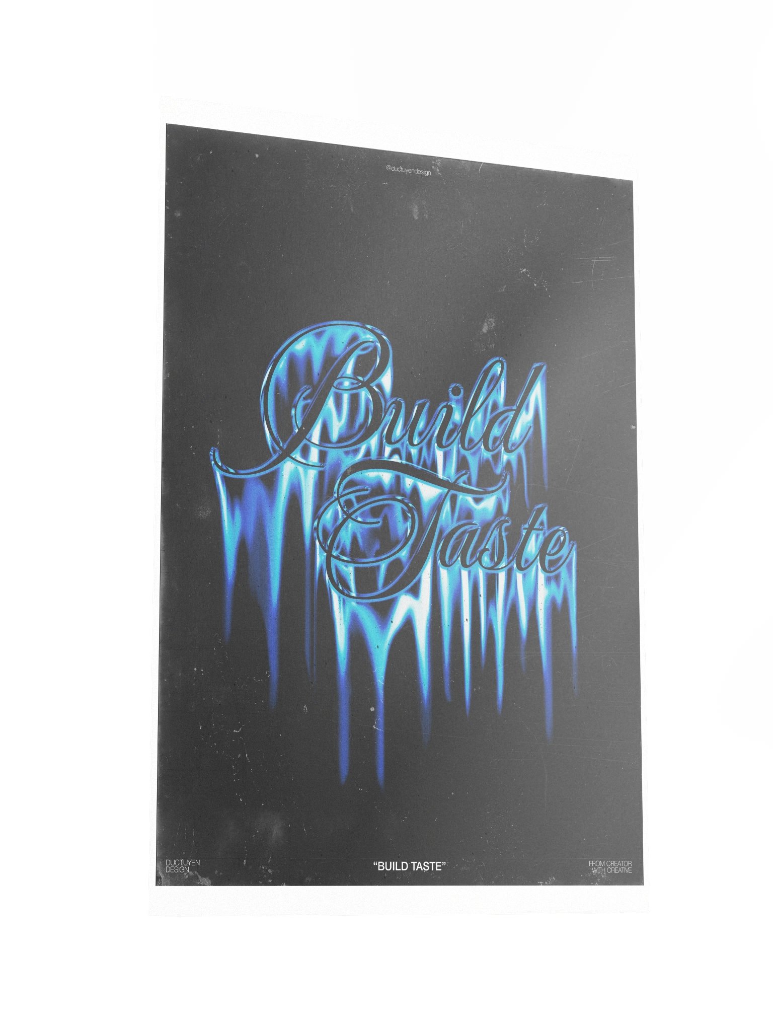 "BUILD TASTE" Typography Print Poster (Unframe) product image (4)