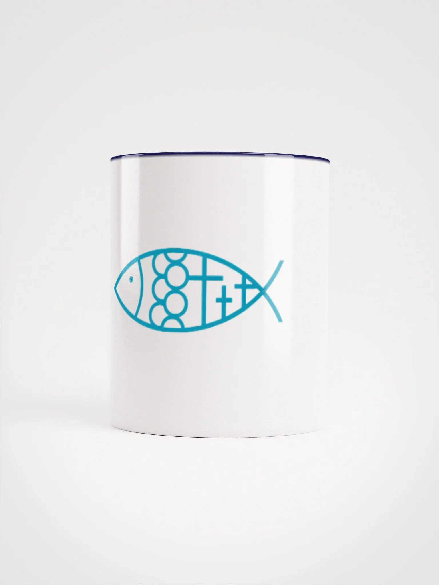 Ceramic Mug with Our Fish Logo and Color Inside product image (5)