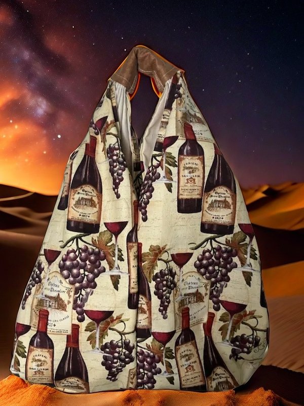 Vintage Vineyard & Wine Harvest - Grab N Go Small Tote product image (1)