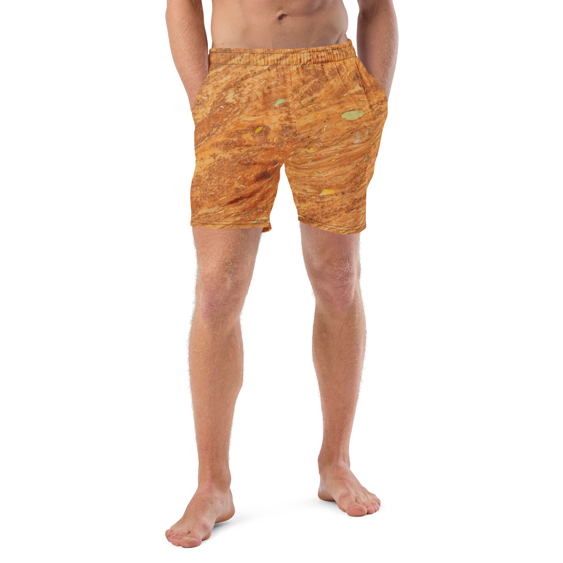 Terracotta Tea All-Over Print Swim Trunks | Quick-Dry Swim Shorts product image (4)