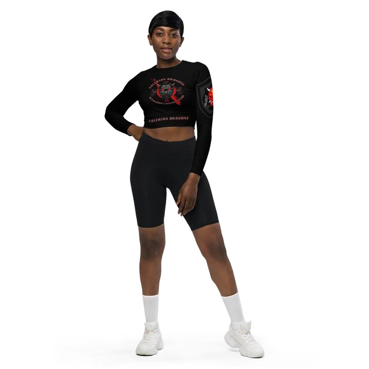women oni crop top long sleeve (BLXK) product image (1)