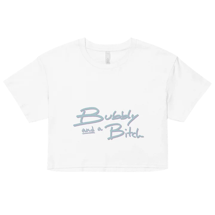Bubbly and a B*tch (cotton candy shadow design) printed cotton crop top product image (19)